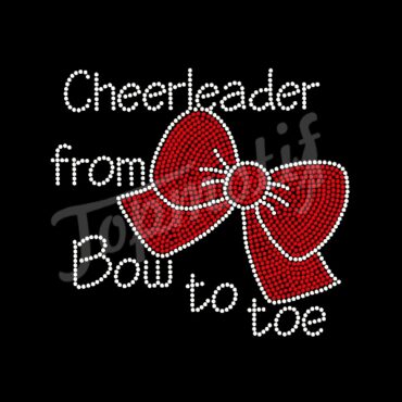 Cheerleader From Bow TO Toe With Bowknot Bowknot Heat Transfer Motif For Apparel